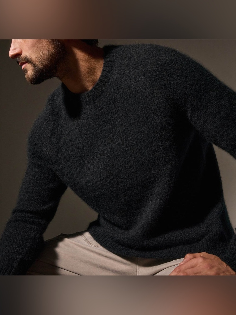 James Perse LIGHTWEIGHT TEXTURED CASHMERE CREW - Size 3/ L